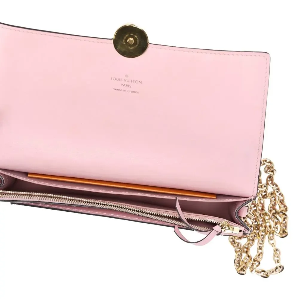 Louis Vuitton Monogram Flore Chain Wallet Crossbody Rose Ballerine Pink - Picture 10 of 11